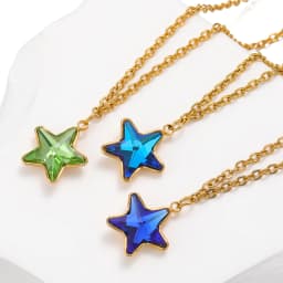 5Pcs Stainless Steel Star Glass Charms Pendants for DIY Fashion Jewelry Girl Gifts Necklace Materials Findings Bracelets Bulk