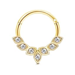 Drperfect 16G Septum Ring Jewelry Earrings Stainless Steel Hoop Nose Rings for Women Helix Tragus Lip Cartilage Septum Piercing
