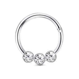 Drperfect 16G Septum Ring Jewelry Earrings Stainless Steel Hoop Nose Rings for Women Helix Tragus Lip Cartilage Septum Piercing