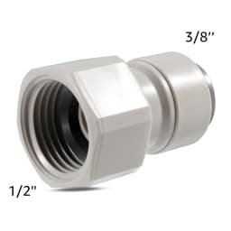 ELECQUEEN Tubing Quick Joint. 9.5mm(3/8) push fit x 5/8'' female adapter,Homebrew Hose Quick Connecter for Keg Coupler,Tap Shank