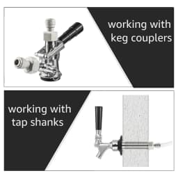 ELECQUEEN Tubing Quick Joint. 9.5mm(3/8) push fit x 5/8'' female adapter,Homebrew Hose Quick Connecter for Keg Coupler,Tap Shank