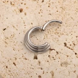 ASTM F136 Titanium Nose Piercing Segment Rings 3 Layer Nose Septum Ring Hoop 16G Ear Tragus Helix Clicker Earring Body Jewelry