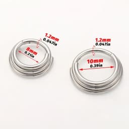 ASTM F136 Titanium Nose Piercing Segment Rings 3 Layer Nose Septum Ring Hoop 16G Ear Tragus Helix Clicker Earring Body Jewelry