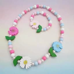 2pcs/Set Fashion Natural Wood Beads Jewelry Cute Animal Pattern Necklace Bracelet For Children Party Jewelry Girl Birthday Gift