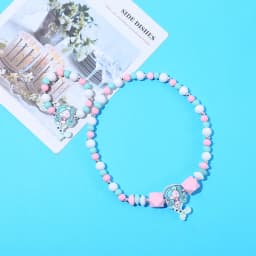 2pcs/Set Fashion Natural Wood Beads Jewelry Cute Animal Pattern Necklace Bracelet For Children Party Jewelry Girl Birthday Gift