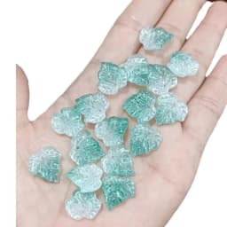 20pcs 15MM New Leaf Shape Lampwork Beads Multi Gradient Color Glass Beads For Jewelry Making Handmade DIY Hairpin Accessories