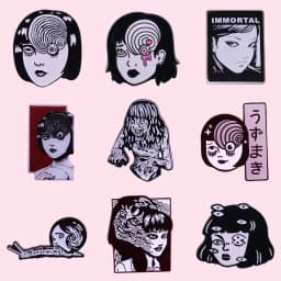 Pin Club | Cartoon Horror Girl Lapel Badge High Quality Metal Brooch Custom Terror Movies Jewelry Gift Accessories Dropshipping