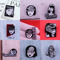 Pin Club | Cartoon Horror Girl Lapel Badge High Quality Metal Brooch Custom Terror Movies Jewelry Gift Accessories Dropshipping