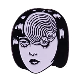 Pin Club | Cartoon Horror Girl Lapel Badge High Quality Metal Brooch Custom Terror Movies Jewelry Gift Accessories Dropshipping