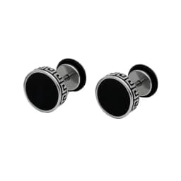 1Pair Vintage Flat Back Stud Earrings for Men Women, Unisex 316L Stainless Steel Screw Back Cartilage Tragus Piercing Jewelry