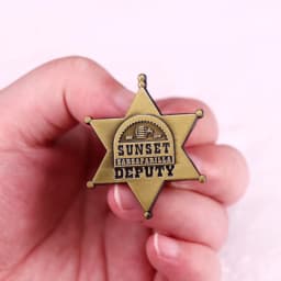 Game Vintage Enamel Pin Brooch Hexagonal Star Badge