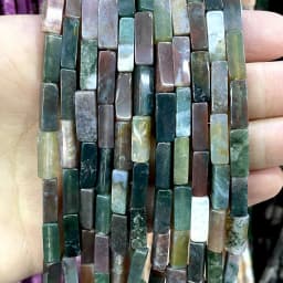 4*13MM Natural Stone Square Aventurine Tiger Eye Agates Crystal Jades Spacer Beads For Jewelry Making DIY Bracelet Accessories