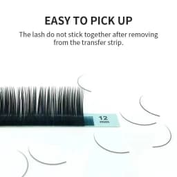 NATUHANA Korea PBT 16 Rows B C D Curl Eyelash Extension False Individual Lashes Hand Made Faux Mink Eyelashes for Extensions