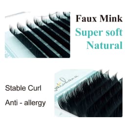NATUHANA Korea PBT 16 Rows B C D Curl Eyelash Extension False Individual Lashes Hand Made Faux Mink Eyelashes for Extensions