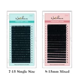 NATUHANA Korea PBT 16 Rows B C D Curl Eyelash Extension False Individual Lashes Hand Made Faux Mink Eyelashes for Extensions