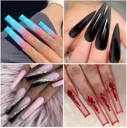 240Pcs Extra Long C Curve Nail Tips Clear False Nail Tips For Gel Acrylic Press On Nails Professional Home DIY With Box