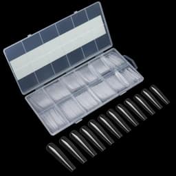 240Pcs Extra Long C Curve Nail Tips Clear False Nail Tips For Gel Acrylic Press On Nails Professional Home DIY With Box