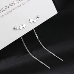 Fashion Stainless Steel Gold Color Long Tassel Earrings for Women Simple Geometric Unique Korean Earrings Wedding Jewelry Gifts