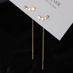 Fashion Stainless Steel Gold Color Long Tassel Earrings for Women Simple Geometric Unique Korean Earrings Wedding Jewelry Gifts