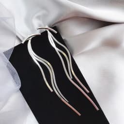 Fashion Stainless Steel Gold Color Long Tassel Earrings for Women Simple Geometric Unique Korean Earrings Wedding Jewelry Gifts