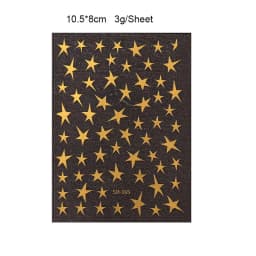 Mix 7 Colourful Stars Nails Stickers Irregular Pentagram Decals Laser Shiny Decor Self-adhesive Decals DIY Manicure Foils Wraps