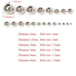 100pcs 2-4mm High Quality Stainless Steel Beads For Jewelry Making DIY Loose Spacer Metal Beads Ball for Bracelets Components