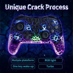 GAMINJA RGB Wireless Gamepad CRACK PROCESS For Switch TV Box PS3 Joystick Controller Six Axis Gyroscope Dual Vibration