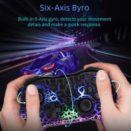 GAMINJA RGB Wireless Gamepad CRACK PROCESS For Switch TV Box PS3 Joystick Controller Six Axis Gyroscope Dual Vibration