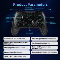 GAMINJA RGB Wireless Gamepad CRACK PROCESS For Switch TV Box PS3 Joystick Controller Six Axis Gyroscope Dual Vibration