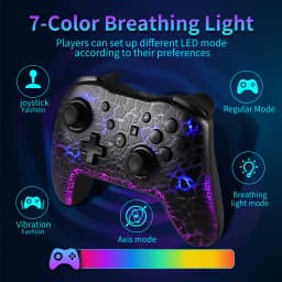 GAMINJA RGB Wireless Gamepad CRACK PROCESS For Switch TV Box PS3 Joystick Controller Six Axis Gyroscope Dual Vibration