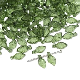10pcs/Lot Acrylic Pendant Green Color Line Leaf CharmsFor DIY Home Craft Handmade Making Bracelet Earring Necklace