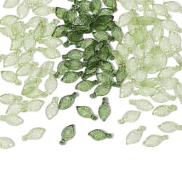 10pcs/Lot Acrylic Pendant Green Color Line Leaf CharmsFor DIY Home Craft Handmade Making Bracelet Earring Necklace