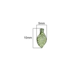 10pcs/Lot Acrylic Pendant Green Color Line Leaf CharmsFor DIY Home Craft Handmade Making Bracelet Earring Necklace