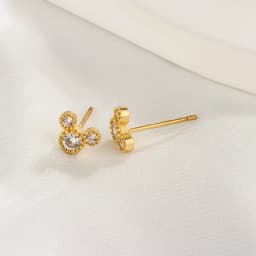 New Fashion Cute Mini Mouse Ear Stud Earrings For Women Female Zircon Girls Piercing Jewelry Accessories Gifts Qd342
