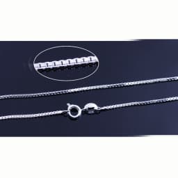 wholesale 925 Sterling Silver 0.8mm Box Chain Necklace for Women Girls Kids Children 40cm/45m DIY Jewelry kolye collares collier