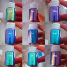 Chameleon Powder 20 Colors Shift Mica Powder for Epoxy Resin, Pearl Pigment Powder for Soap Making, Cosmetics, Nail Polish