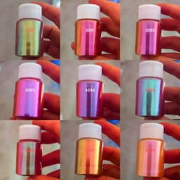 Chameleon Powder 20 Colors Shift Mica Powder for Epoxy Resin, Pearl Pigment Powder for Soap Making, Cosmetics, Nail Polish
