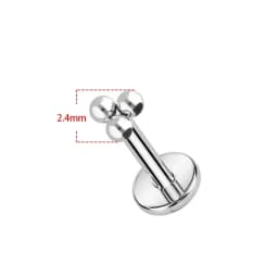 1/10pcs ASTM F136 Titanium 16G Mini 3 Bead Cluster Labret Lip Piercing Tragus Cartilage Helix Conch Earring Stud Nose Piercing