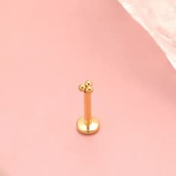 1/10pcs ASTM F136 Titanium 16G Mini 3 Bead Cluster Labret Lip Piercing Tragus Cartilage Helix Conch Earring Stud Nose Piercing