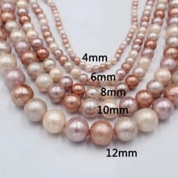 Natural Sea Water Shells Beads Round Mother of Pearl4/6/8/10/12mmmm Loose Spacer Beads for Jewelry Making DIY Necklace Bracelets