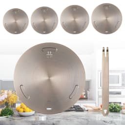 Kitchen Induction Cooker Heat Conduction Plate Stainless Steel Heat Diffuser Ring Plate Induction Cooker Stove Protector Accesso