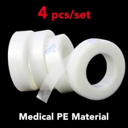 Anti-allergy 4 Rolls PE Eye Tapes Eyelash Extension Tape for Lash Breathable Micropore Fabric Easy Tear Eye Make Up Tools