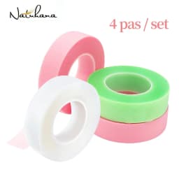 Anti-allergy 4 Rolls PE Eye Tapes Eyelash Extension Tape for Lash Breathable Micropore Fabric Easy Tear Eye Make Up Tools