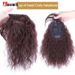 Long Straight Topper Hair Piece With Bangs Invisible Seamless Clip Overhead Toupee Invisible Replacement block Cover White Hair