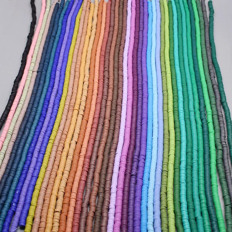6mm 350pcs/lot Color Flat Round Polymer Clay Beads Loose Spacer Beads for Jewelry Making DIY Bracelet Necklace Earrings Design