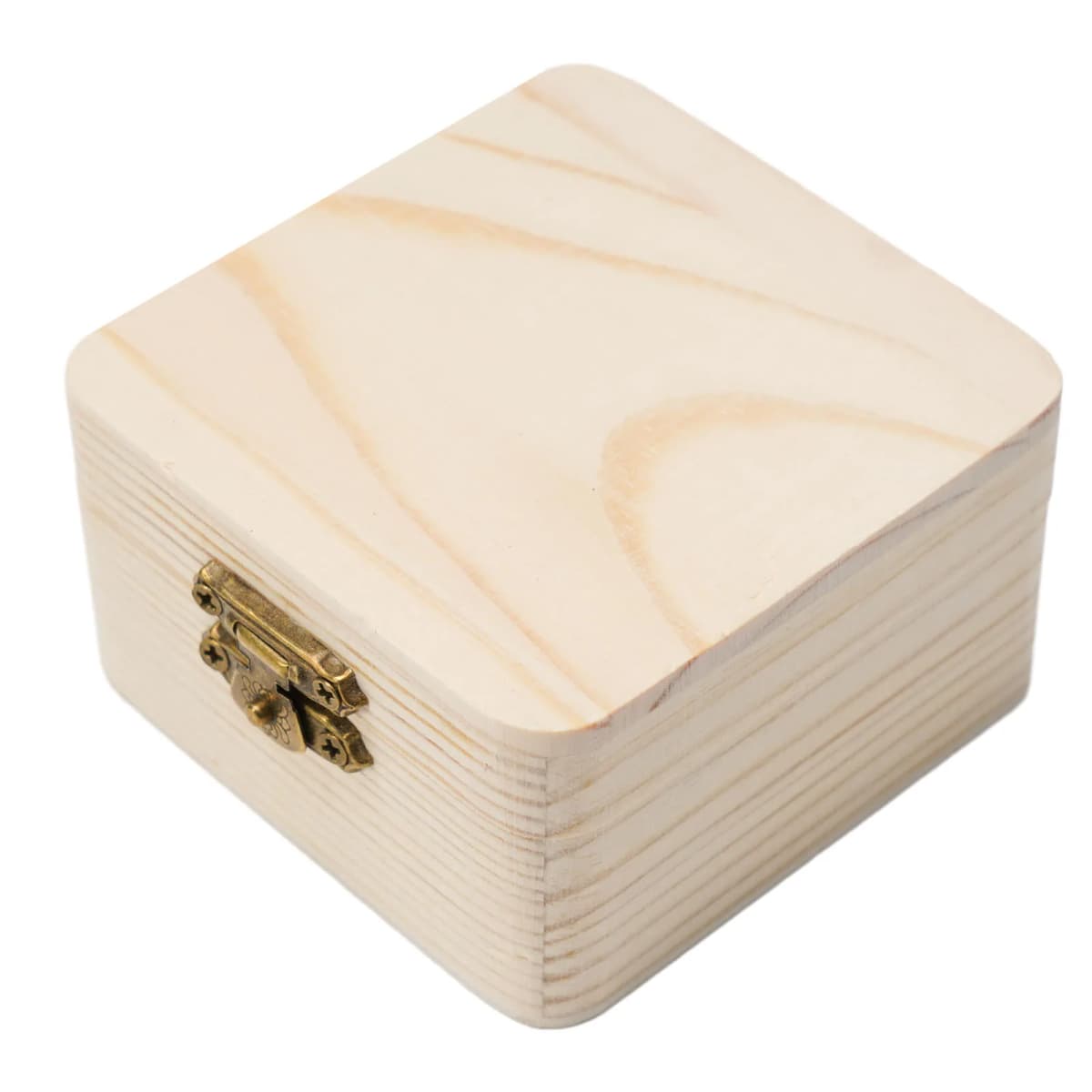 8x8x4.5cm Plain Natural Wooden Packing Box Storage Box Gift Box Wooden Storage Box Home Sundries Storage Box