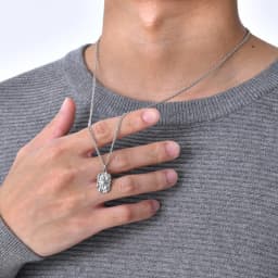 Mens Dog Tag Necklaces, Stylish Hammered Stainless Steel Eight Point Star Pendant Collar, Birthday Party Gifts for Him