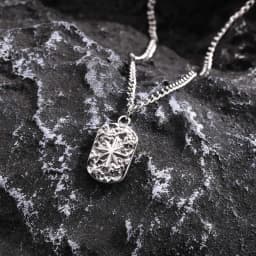Mens Dog Tag Necklaces, Stylish Hammered Stainless Steel Eight Point Star Pendant Collar, Birthday Party Gifts for Him