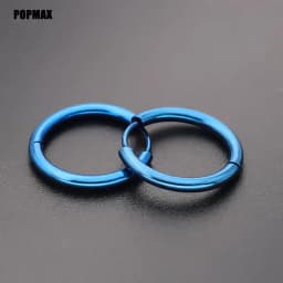 POPMAX 1Pairs/2Pcs Small Hoop Earrings Women Men Silver Color Stainles Steel Round Circle Pendientes Mujer 2023 Anti-allergy