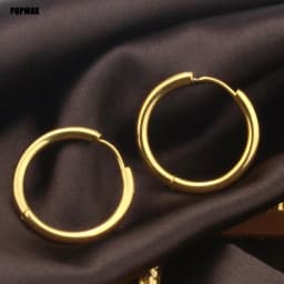 POPMAX 1Pairs/2Pcs Small Hoop Earrings Women Men Silver Color Stainles Steel Round Circle Pendientes Mujer 2023 Anti-allergy